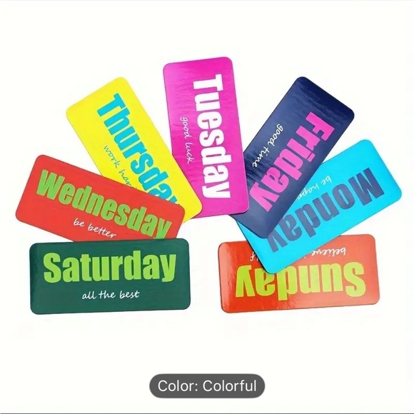 Magnets Colorful Day of the Week Magnets - Picture 1 of 6